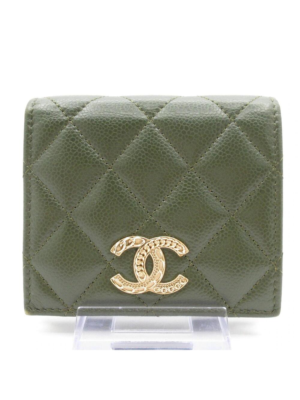 Chanel Matelasse Khaki Calfskin Bifold #366438C92B